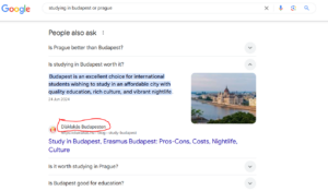 Diaklakas.hu People Also Ask panel megjelenés Google találati listán